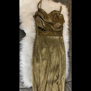 Metallic gold Lulus dress